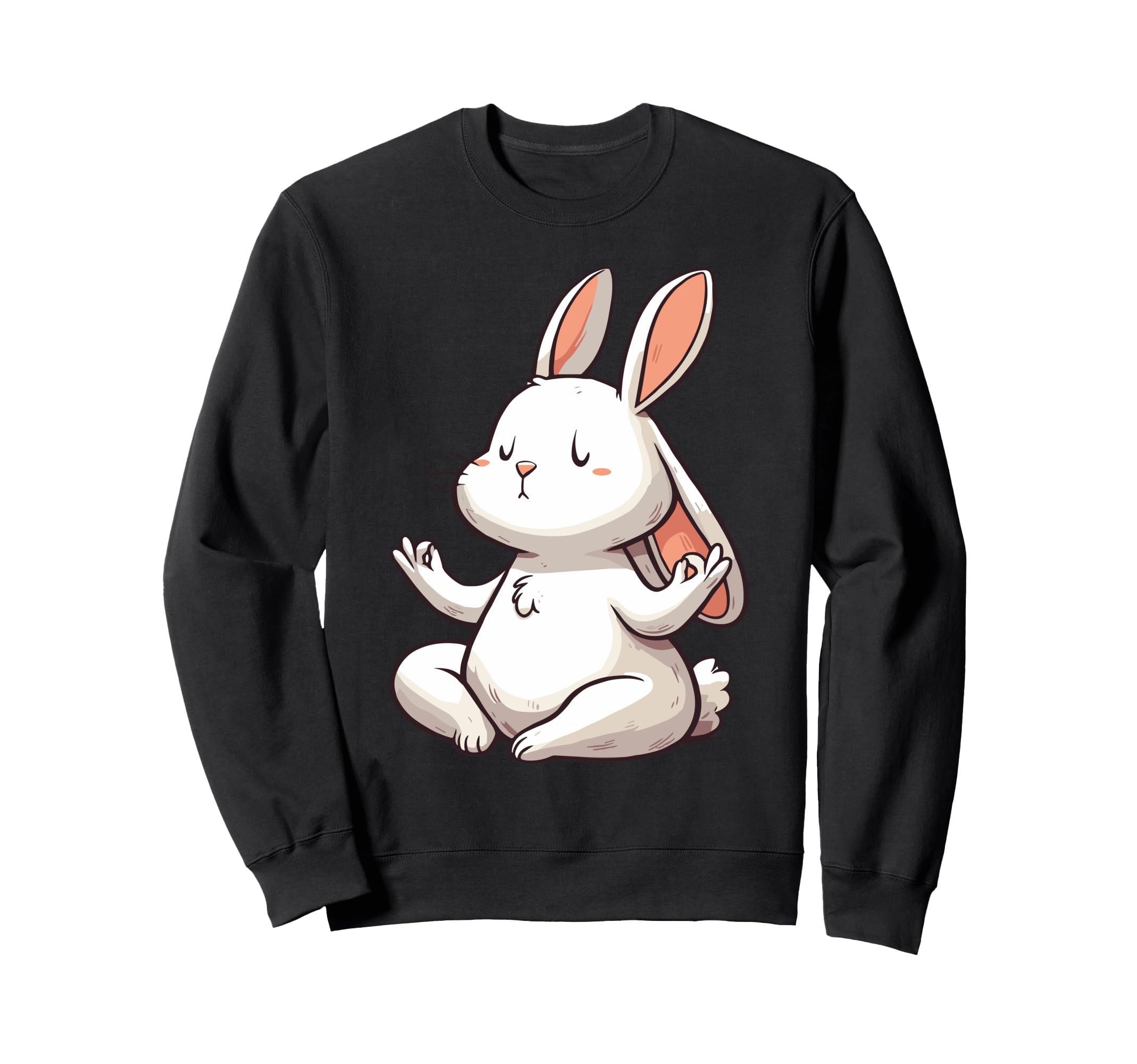 Meditation Rabbit Yoga Pose Relaxing Sweatshirt - Streetwear Style Unisex - T-Shirt, Sweatshirt, Hoodie