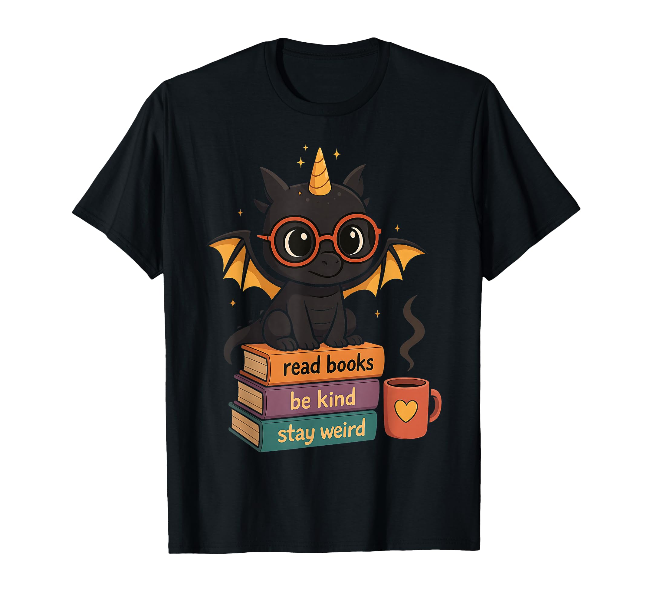 Book Lover Cozy Dragon Reading Magical T-Shirt - Aesthetic Graphic Unisex - T-Shirt, Sweatshirt, Hoodie