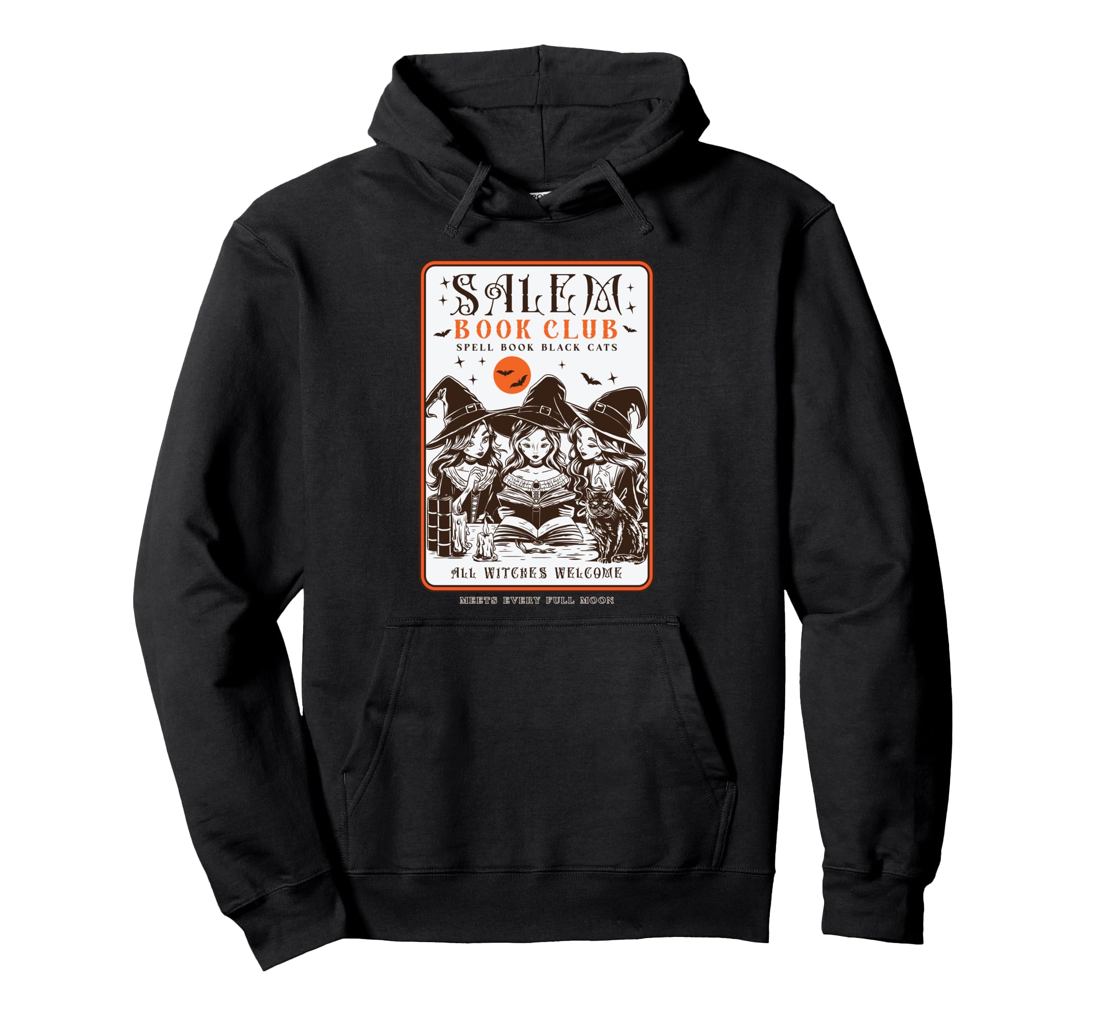 Salem Book Club Witch Book Lover Bookish Hoodie - Trendy Graphic Unisex - T-Shirt, Sweatshirt, Hoodie