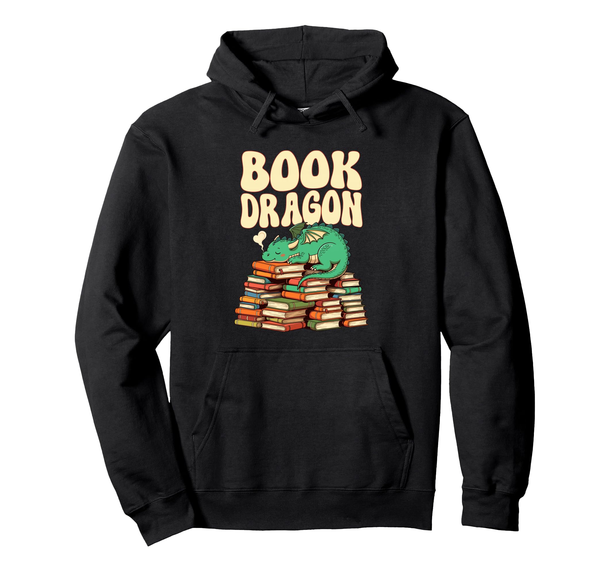 Book Dragon Sleeping Books Fantasy Hoodie - Trendy Graphic Men Women - T-Shirt, Sweatshirt, Hoodie
