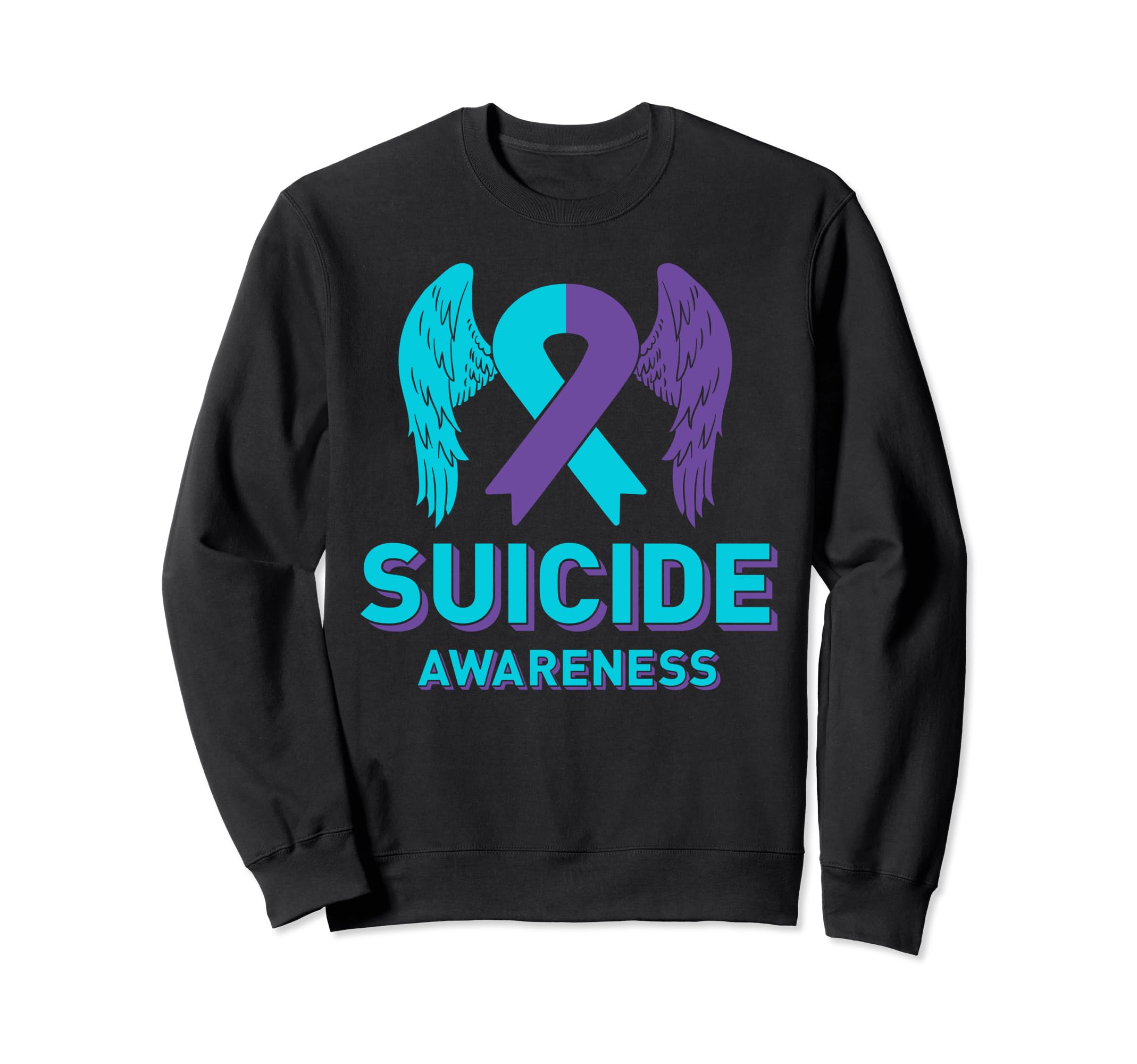 Suicide Prevention Awareness Ribbon Sweatshirt - Trendy Graphic for Adults - T-Shirt, Sweatshirt, Hoodie