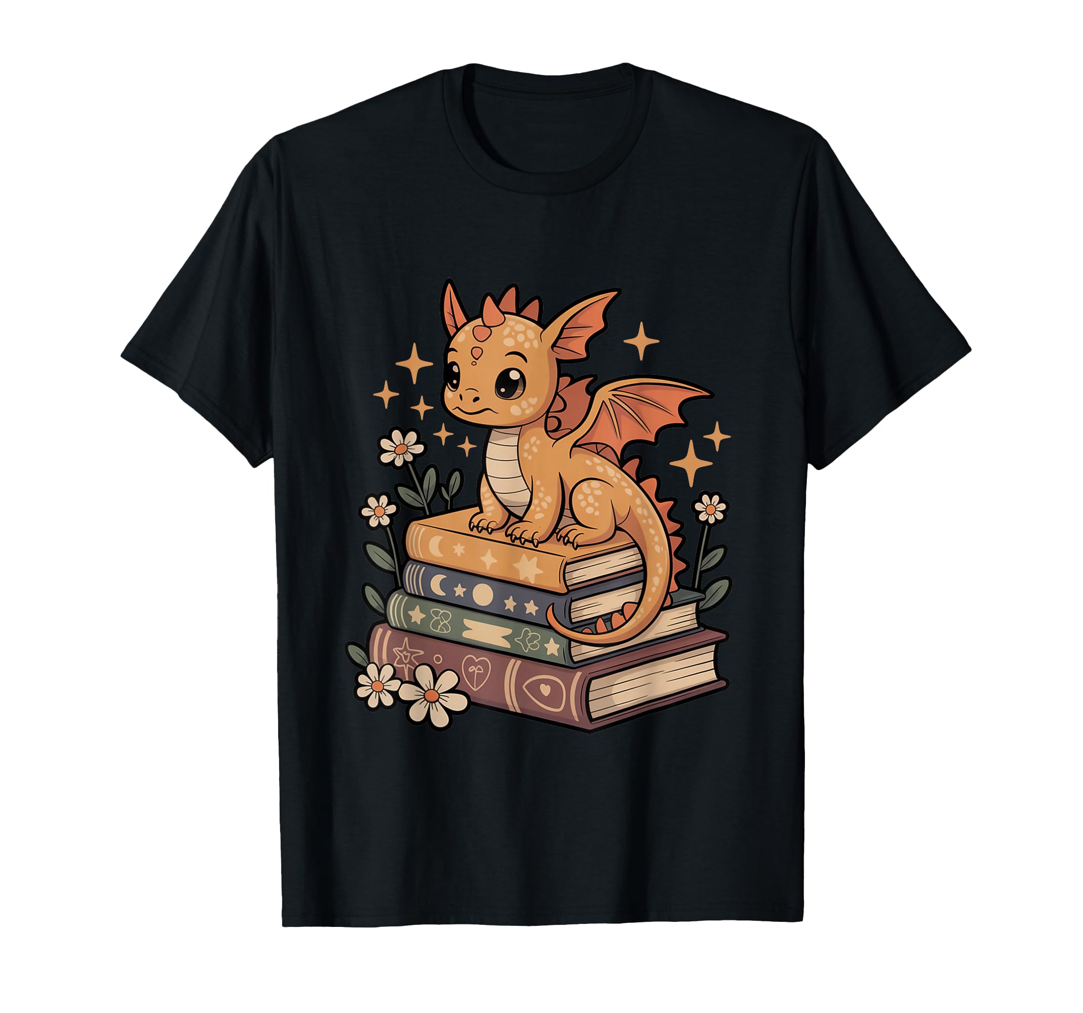 Bookish Dragon Fantasy Book Lover T-Shirt - Aesthetic Graphic for Adults - T-Shirt, Sweatshirt, Hoodie