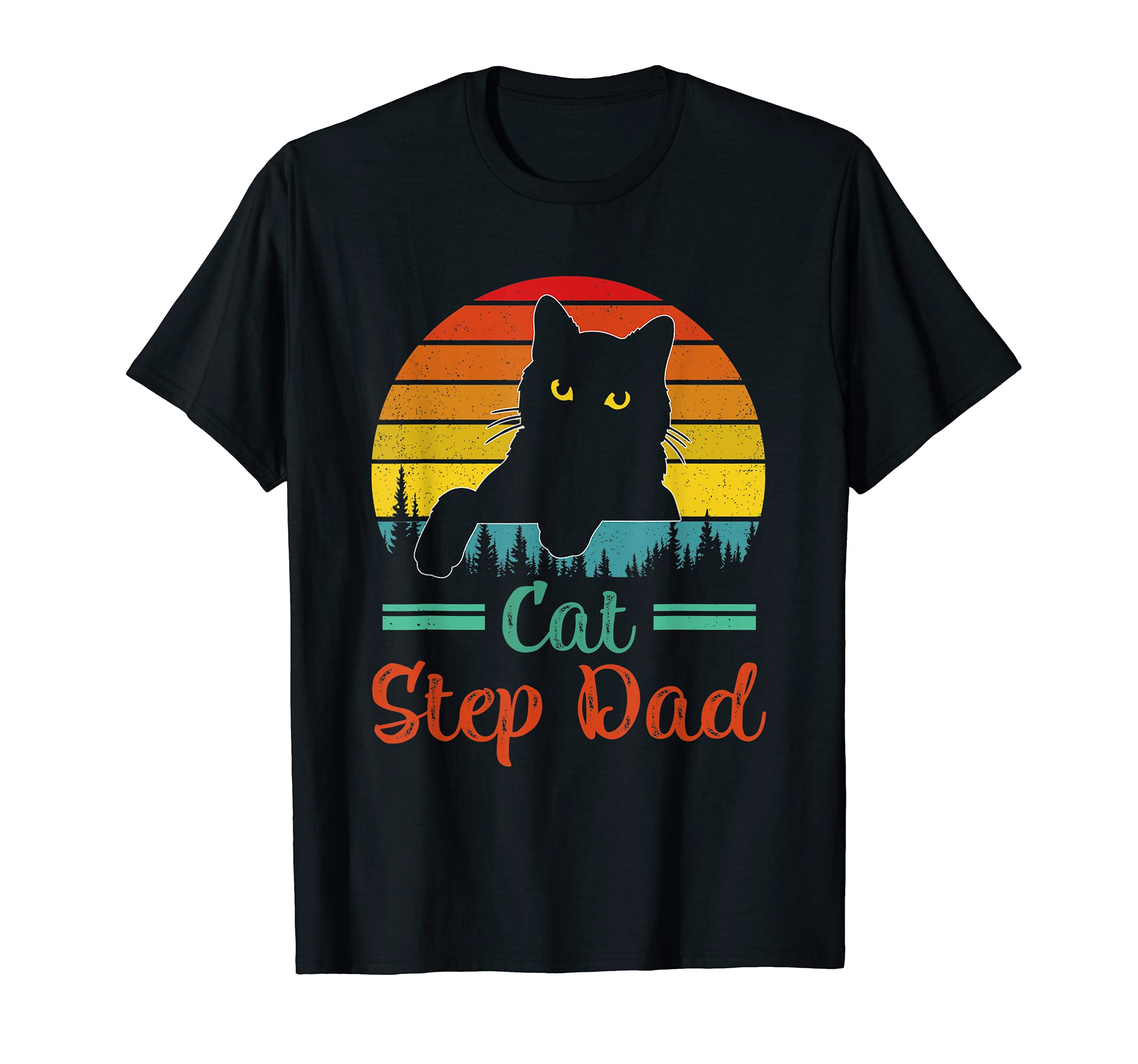 Distressed Sun Cat Kitten Best Cat Step T-Shirt - Unique Graphic Unisex - T-Shirt, Sweatshirt, Hoodie