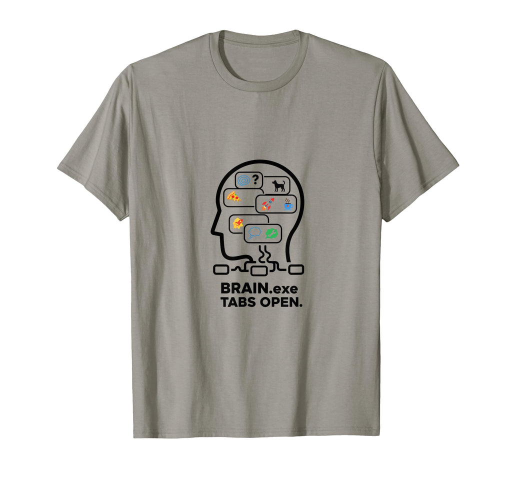 Funny Adhd Brain Tabs Open T-Shirt - Minimalist Print for Adults - T-Shirt, Sweatshirt, Hoodie