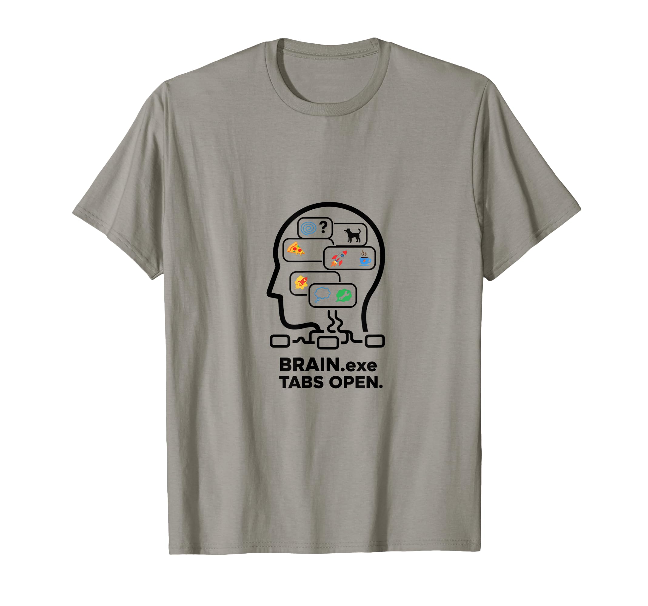 Funny Adhd Brain Tabs Open T-Shirt - Minimalist Print for Adults - T-Shirt, Sweatshirt, Hoodie
