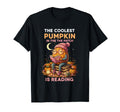 Halloween Reading Pumpkin Book Nerd T-Shirt - Minimalist Print Unisex - T-Shirt, Sweatshirt, Hoodie