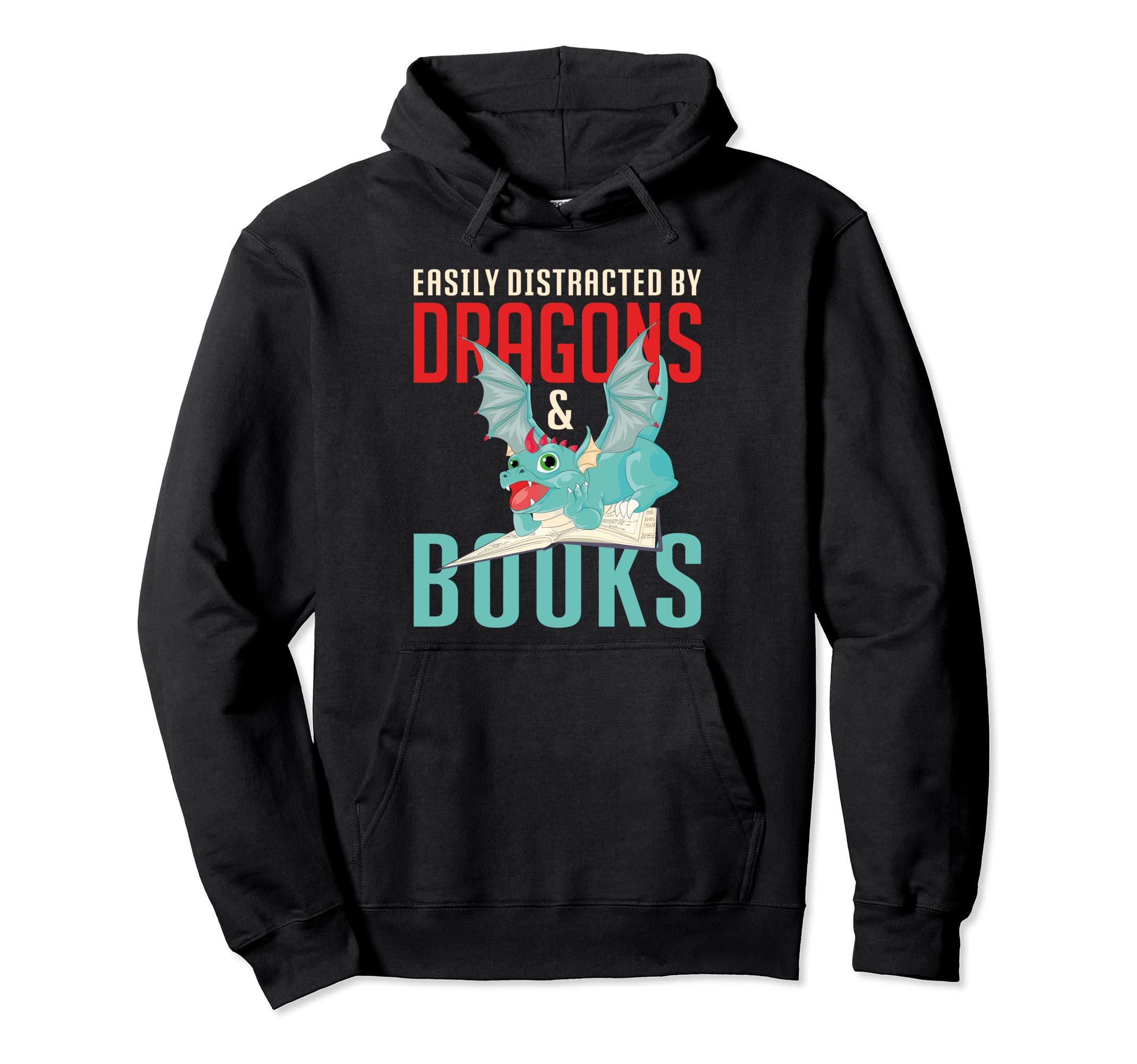 Reading Book Nerd Easily Distracted Hoodie - Fun Novelty Design Men Women - T-Shirt, Sweatshirt, Hoodie