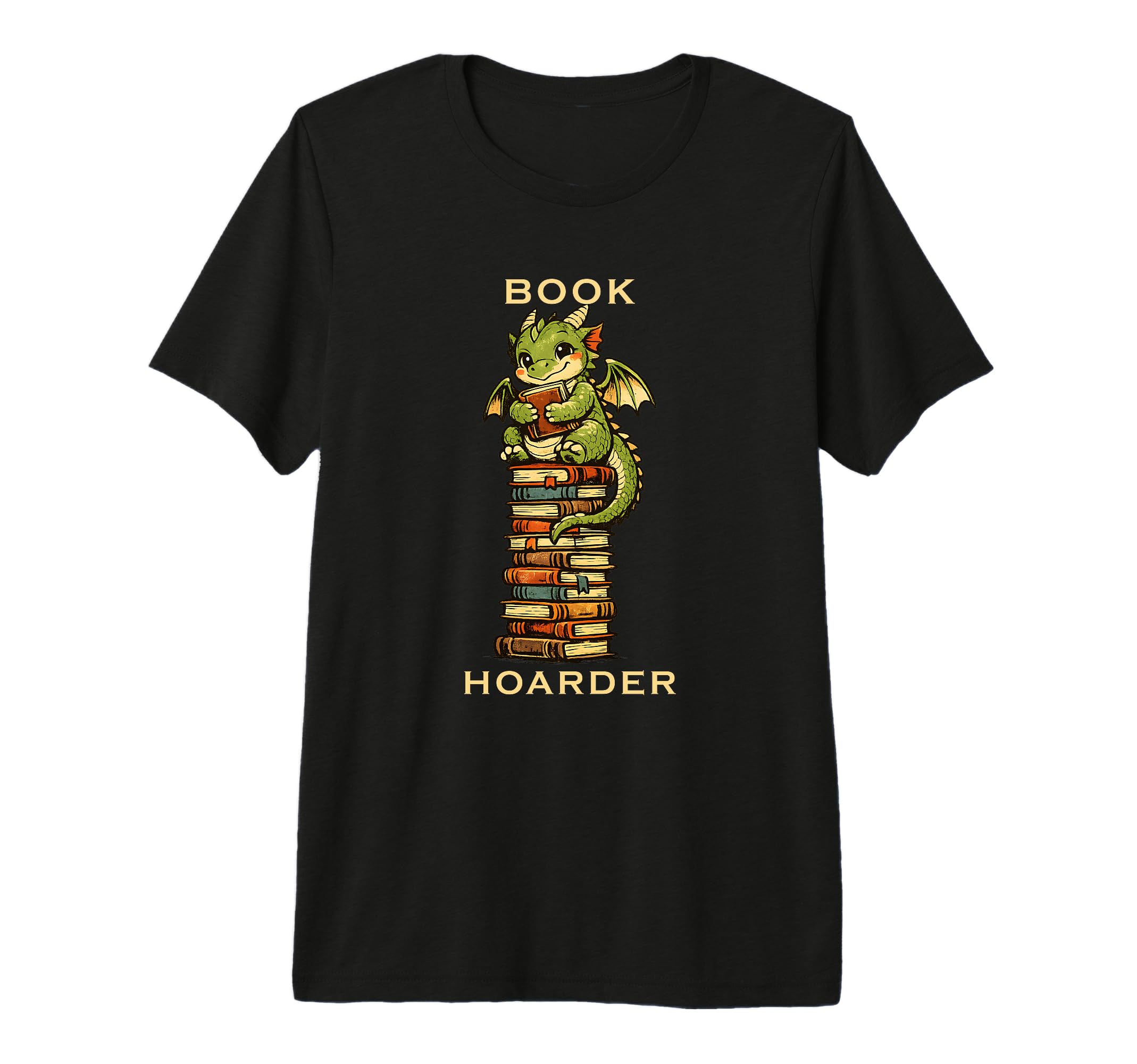 Dragon Book Hoarder Reader Tri Blend T-Shirt - Unique Graphic Unisex - T-Shirt, Sweatshirt, Hoodie