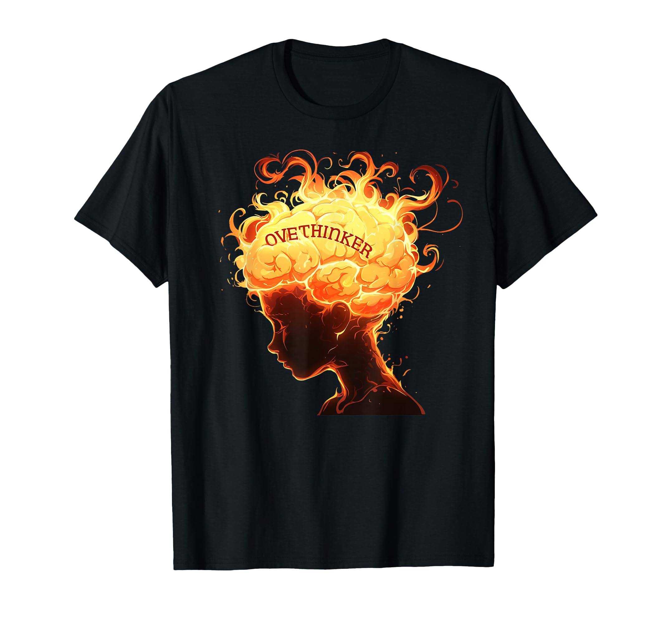 Overthinker Funny Emotional Brain Student T-Shirt - Trendy Graphic Unisex - T-Shirt, Sweatshirt, Hoodie