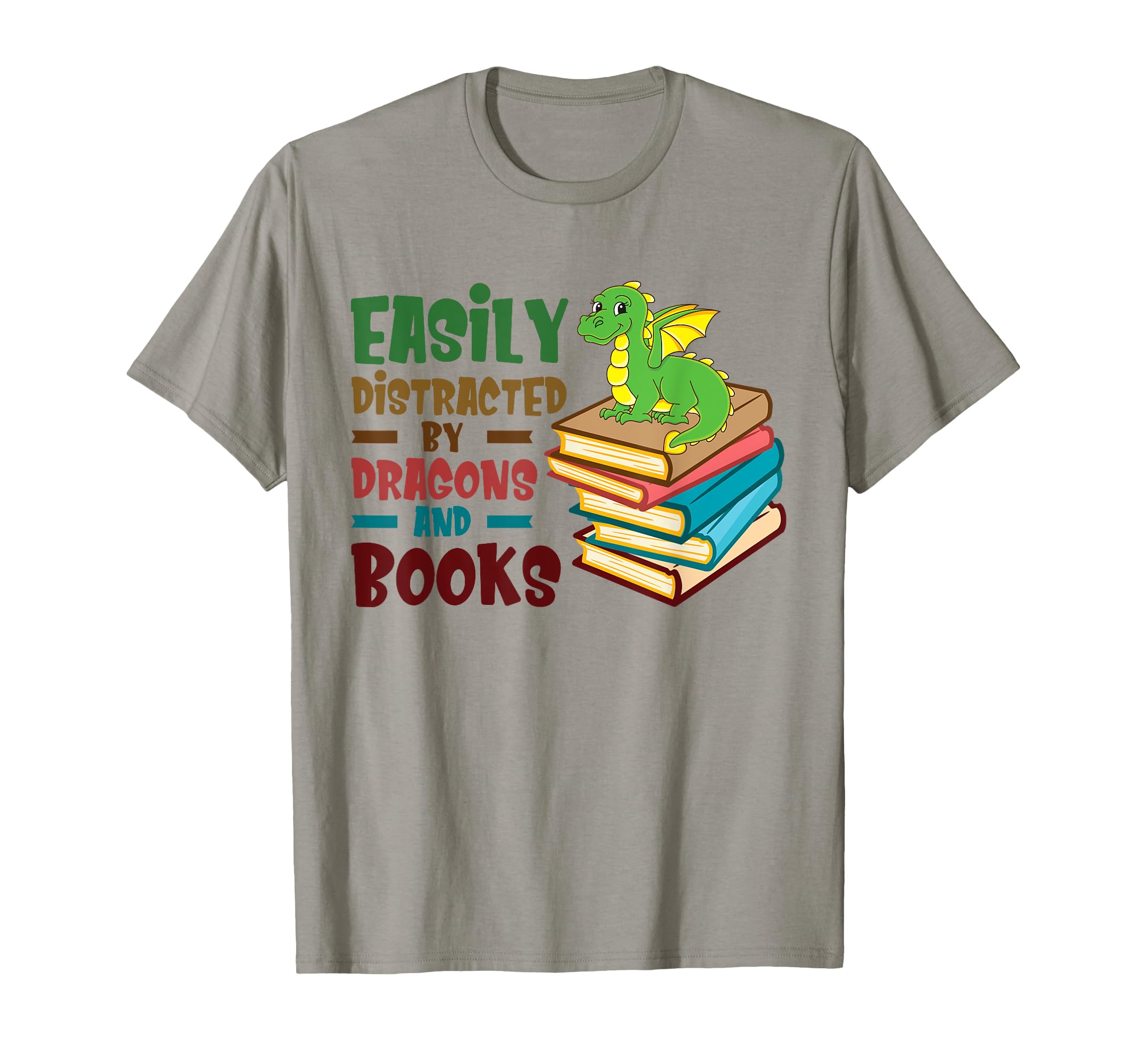 Easily Distracted Dragons And Books Book T-Shirt - Novelty Apparel Unisex - T-Shirt, Sweatshirt, Hoodie