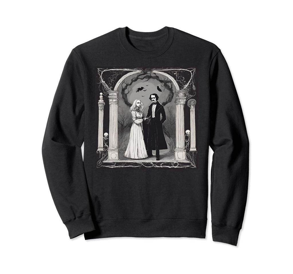 Edgar Allan Poe Lenore Portrait Sweatshirt - Novelty Apparel for Adults - T-Shirt, Sweatshirt, Hoodie