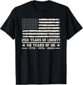 50th Birthday Born 1976 American Flag 250 Years of Liberty T-Shirt Unisex T-shirt, Sweatshirt, Hoodie, Long Sleeve Tee - T-Shirt, Sweatshirt, Hoodie