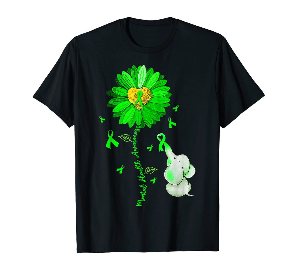 Blue Sunflower Elephan Outfit Spread T-Shirt - Custom Art Print Men Women - T-Shirt, Sweatshirt, Hoodie