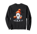 Boo Sheet Ghost Drinking Coffee Sweatshirt - Novelty Apparel Unisex - T-Shirt, Sweatshirt, Hoodie