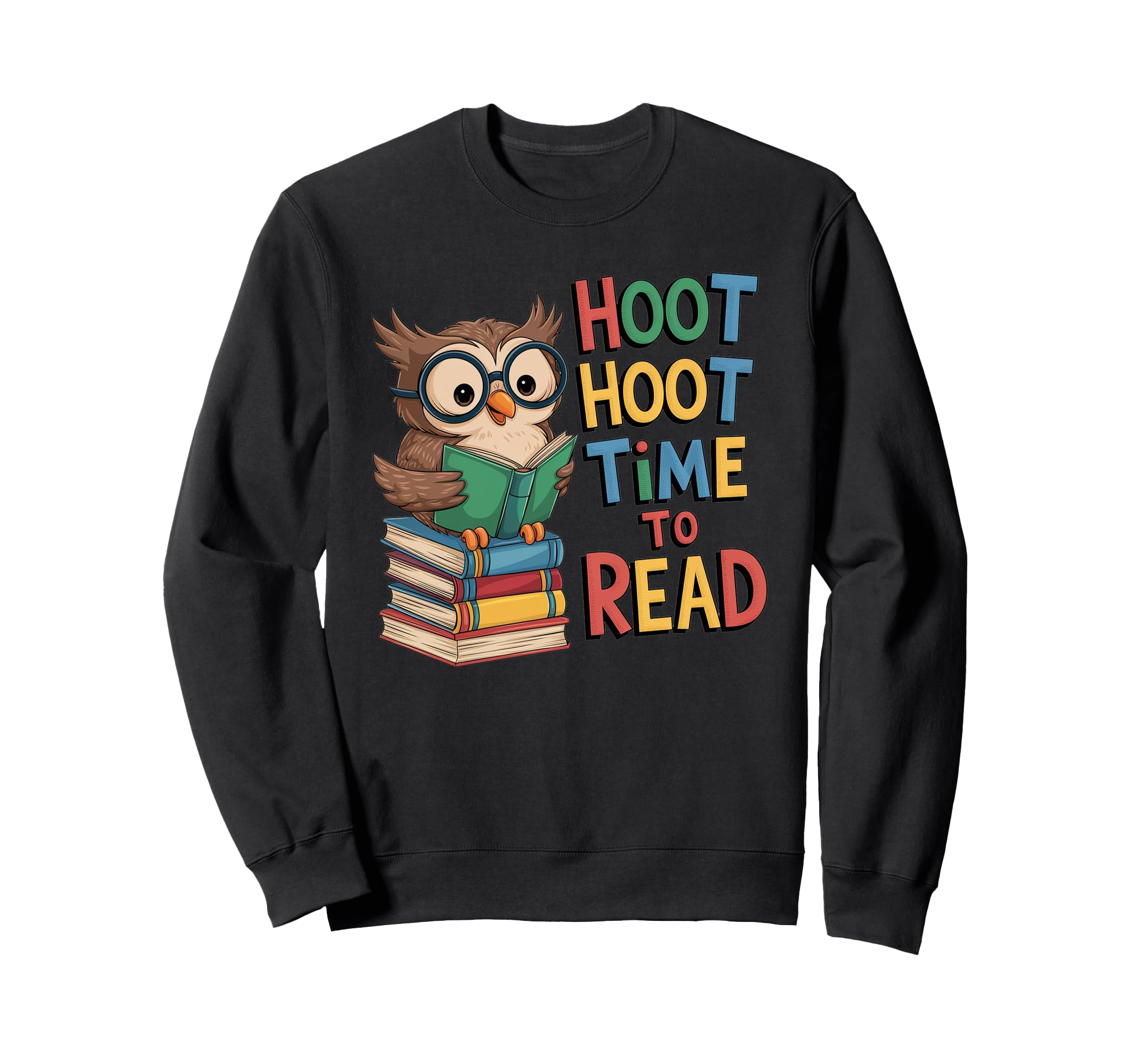 Funny Owl Lover Reading Teacher Sweatshirt - Fun Novelty Design for Adults - T-Shirt, Sweatshirt, Hoodie