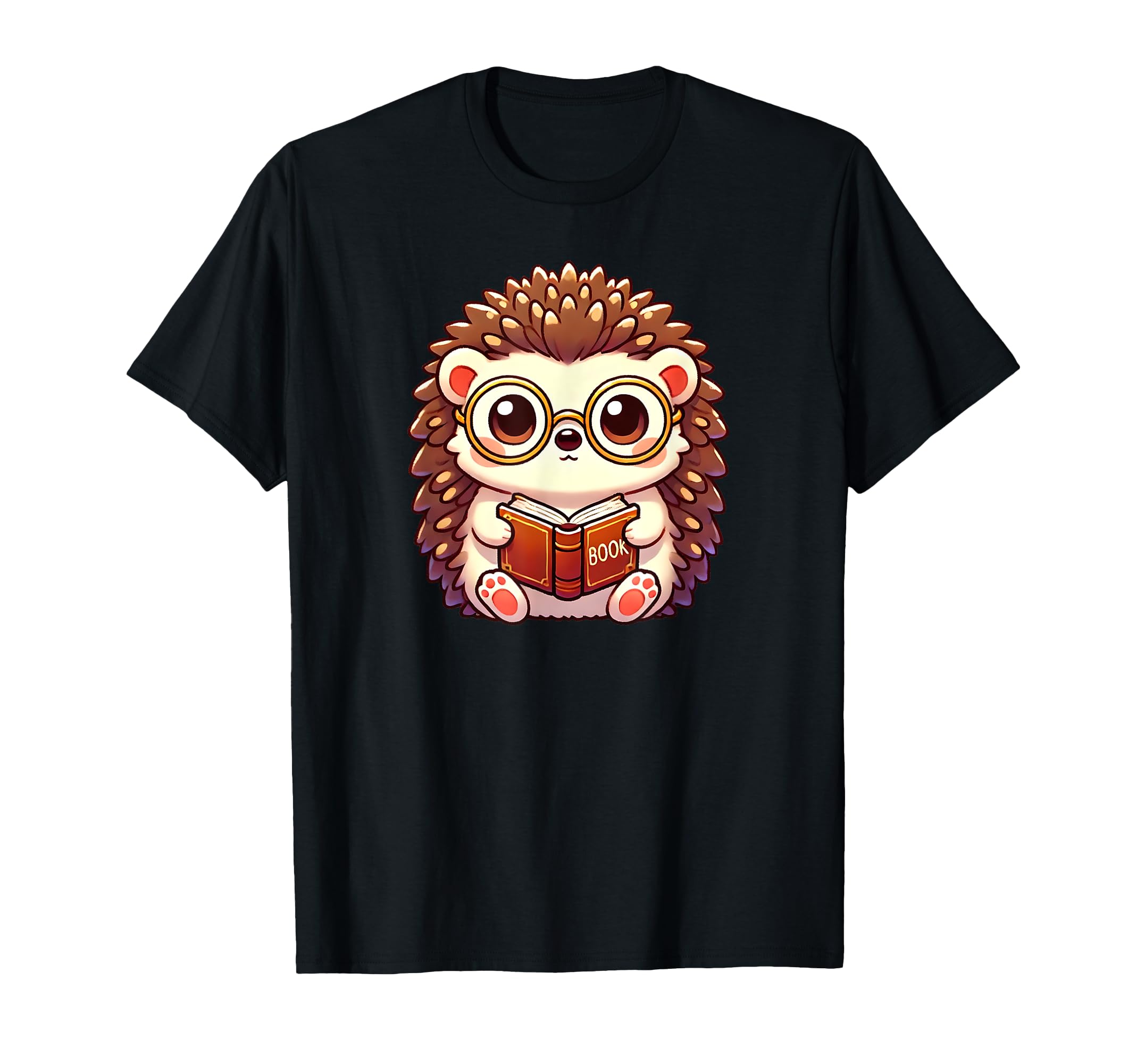 Bookish Hedgehog Quest Knowledge T-Shirt - Graphic Print Men Women - T-Shirt, Sweatshirt, Hoodie