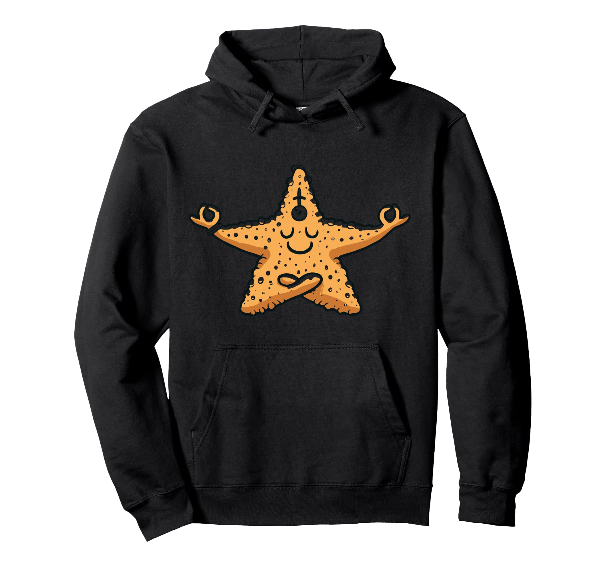 Meditation Starfish Yoga Pose Relaxing Hoodie - Minimalist Print Men Women - T-Shirt, Sweatshirt, Hoodie
