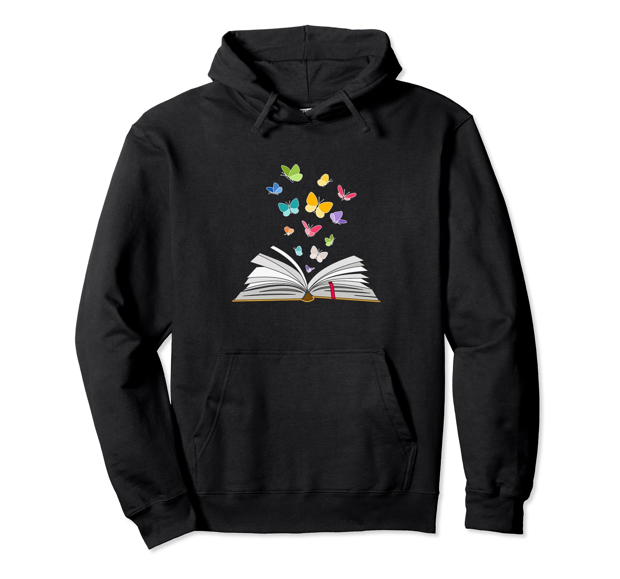 Fluttering Pages Butterfly Book Hoodie - Aesthetic Graphic Unisex - T-Shirt, Sweatshirt, Hoodie