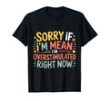 Sorry If Im Mean Im Overstimulated T-Shirt - Unique Graphic Men Women - T-Shirt, Sweatshirt, Hoodie