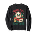 North Pole Book Club Candy Cane Sweatshirt - Minimalist Print Men Women - T-Shirt, Sweatshirt, Hoodie