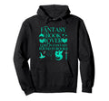 Fantasy Book Lover Dragons And Magic Hoodie - Minimalist Print for Adults - T-Shirt, Sweatshirt, Hoodie