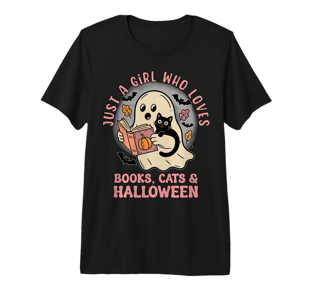Just Who Loves Books Cats Halloween T-Shirt - Custom Art Print for Adults - T-Shirt, Sweatshirt, Hoodie