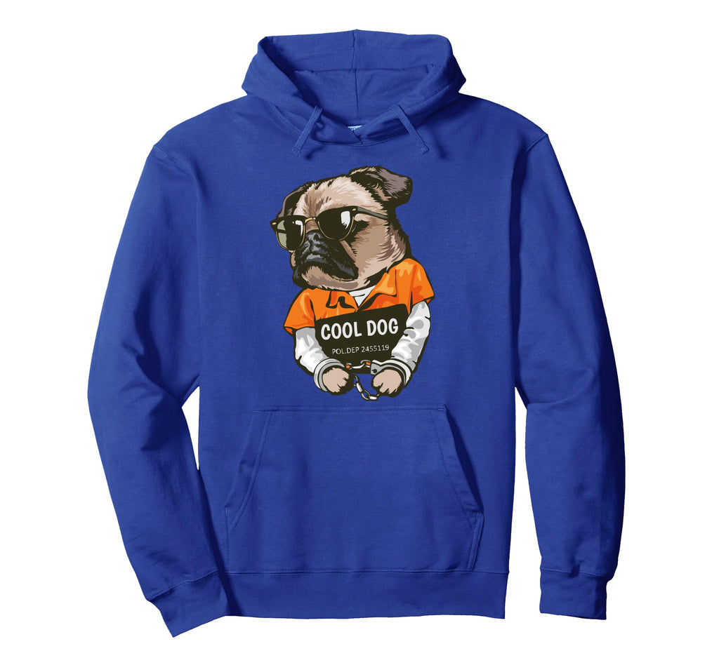 Pug Rebel Funny Pugaholic Swag Hoodie - Custom Art Print for Adults - T-Shirt, Sweatshirt, Hoodie
