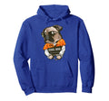 Pug Rebel Funny Pugaholic Swag Hoodie - Custom Art Print for Adults - T-Shirt, Sweatshirt, Hoodie