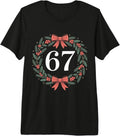 67 Christmas Wreath Meme Six Seven 6 7 Christmas Brainrot Premium Tri-Blend T-Shirt Unisex T-shirt, Sweatshirt, Hoodie, Long Sleeve Tee - T-Shirt, Sweatshirt, Hoodie