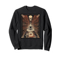 Gothic Library Art Skull And Sweatshirt - Casual Everyday Wear Men Women - T-Shirt, Sweatshirt, Hoodie