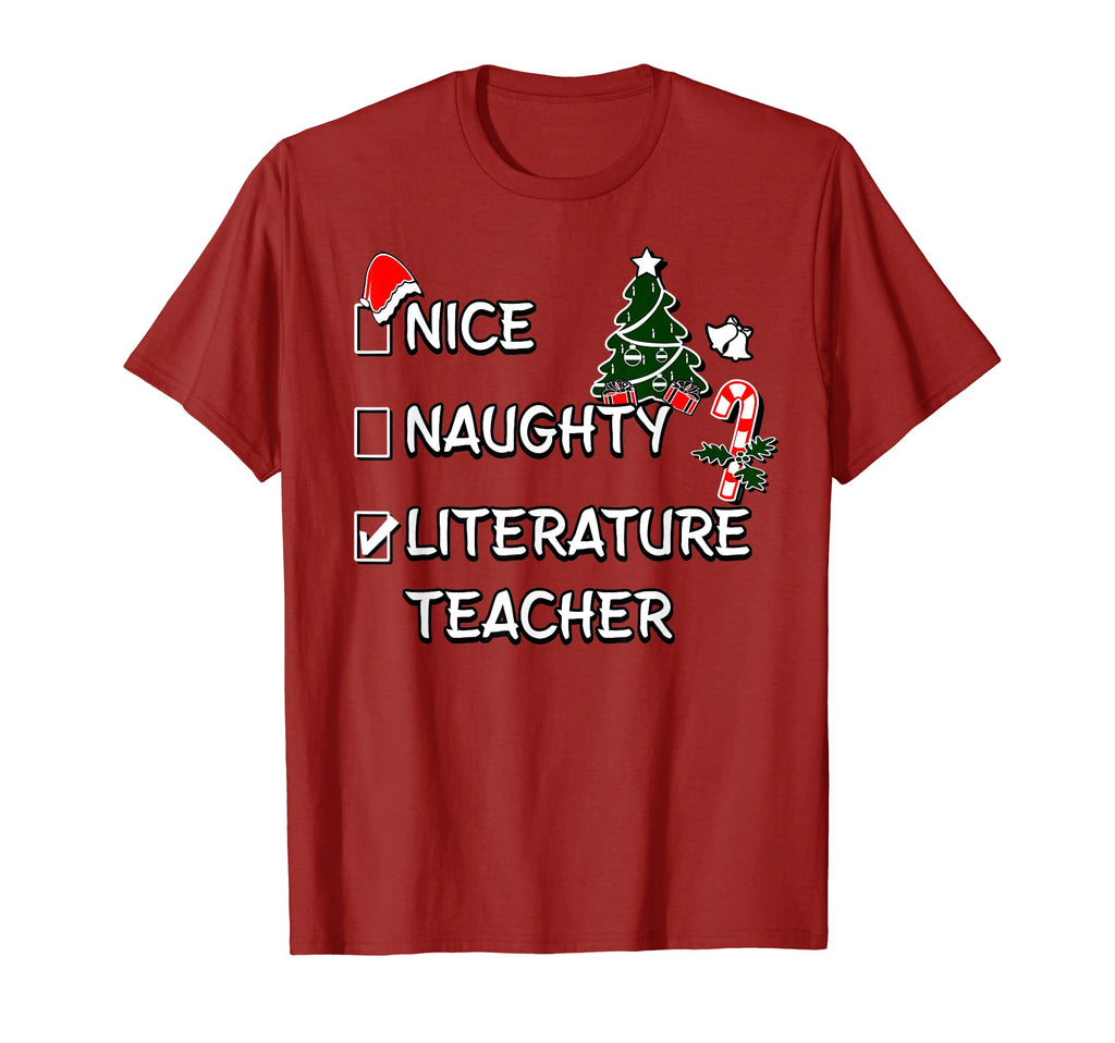 Nice Naughty Literature Teacher List T-Shirt - Minimalist Print for Adults - T-Shirt, Sweatshirt, Hoodie