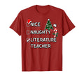 Nice Naughty Literature Teacher List T-Shirt - Minimalist Print for Adults - T-Shirt, Sweatshirt, Hoodie