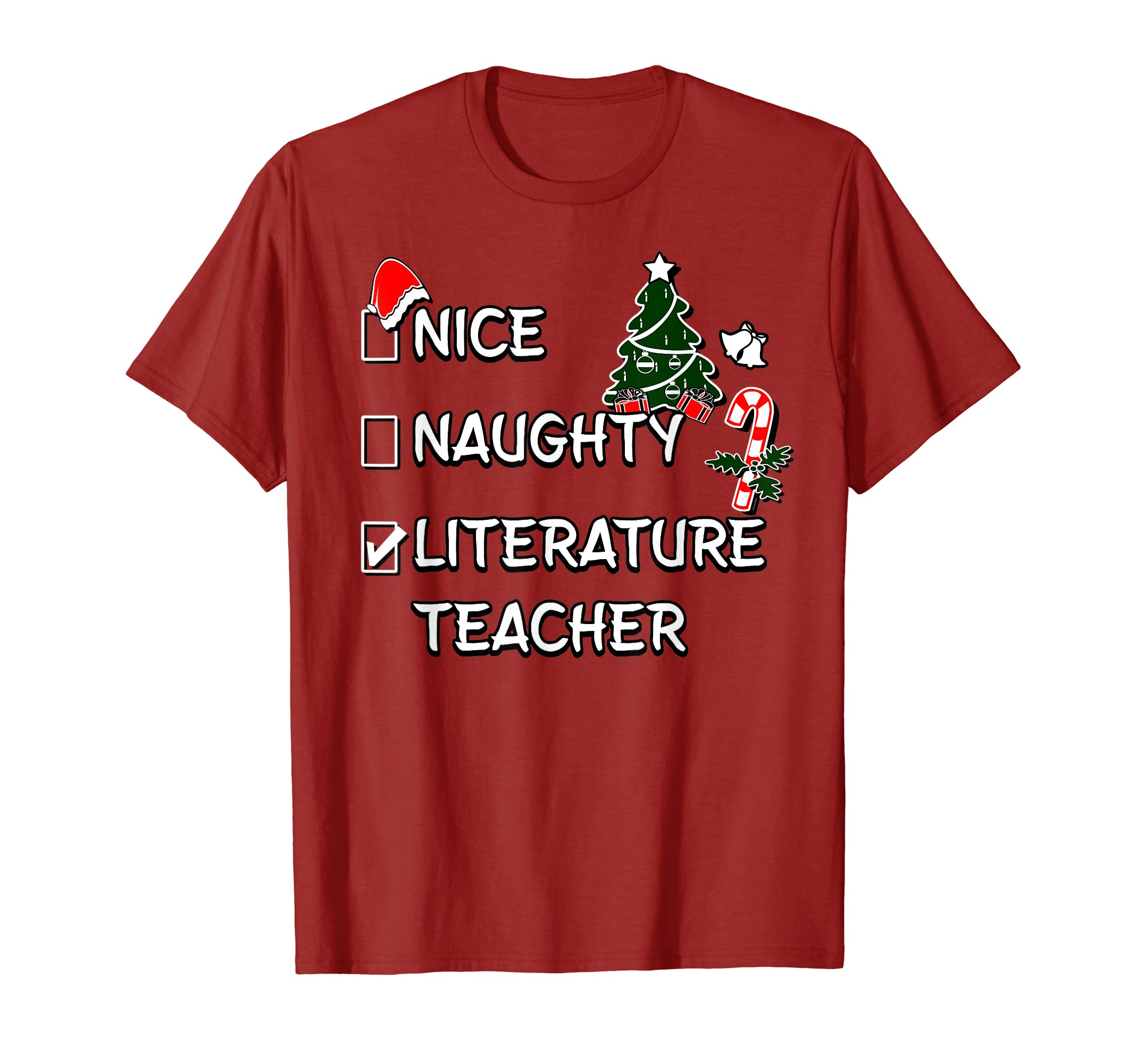 Nice Naughty Literature Teacher List T-Shirt - Minimalist Print for Adults - T-Shirt, Sweatshirt, Hoodie