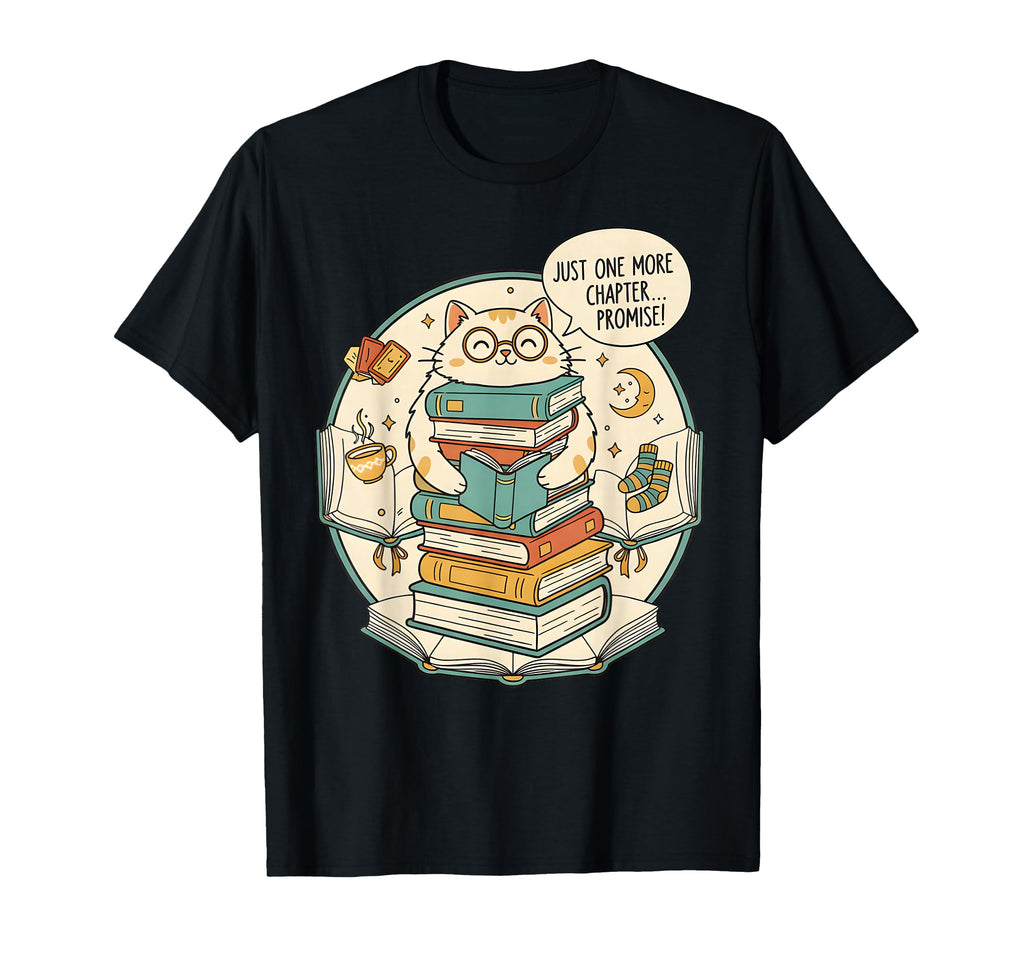 Funny Bookworm Book Lover Reader Cat Gift T-Shirt - Minimalist Print Unisex - T-Shirt, Sweatshirt, Hoodie