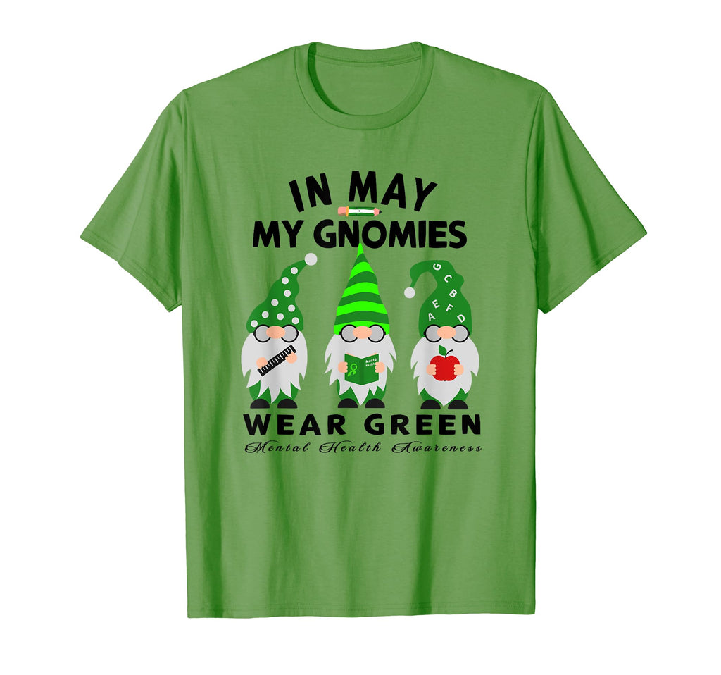 May My Gnomies Wear Green Mental Health T-Shirt - Trendy Graphic Men Women - T-Shirt, Sweatshirt, Hoodie
