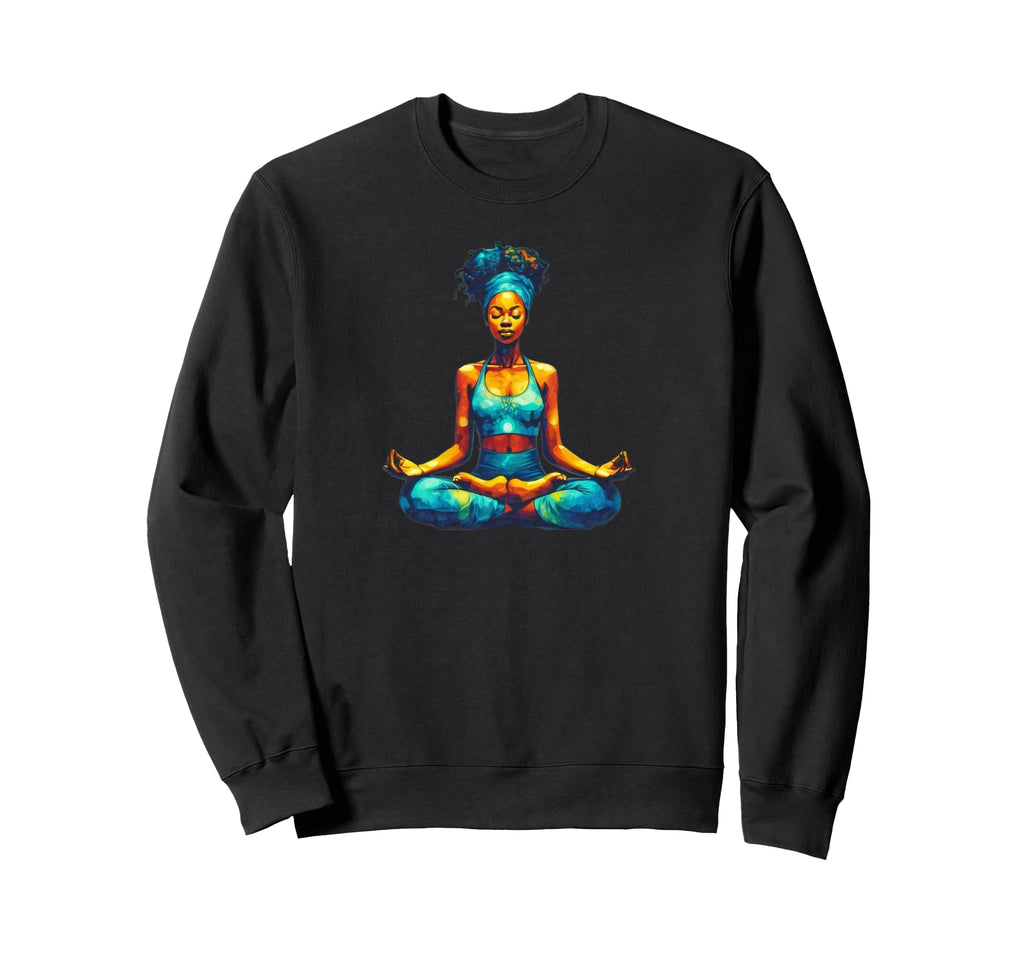 African Sister Meditation Self Sweatshirt - Aesthetic Graphic for Adults - T-Shirt, Sweatshirt, Hoodie
