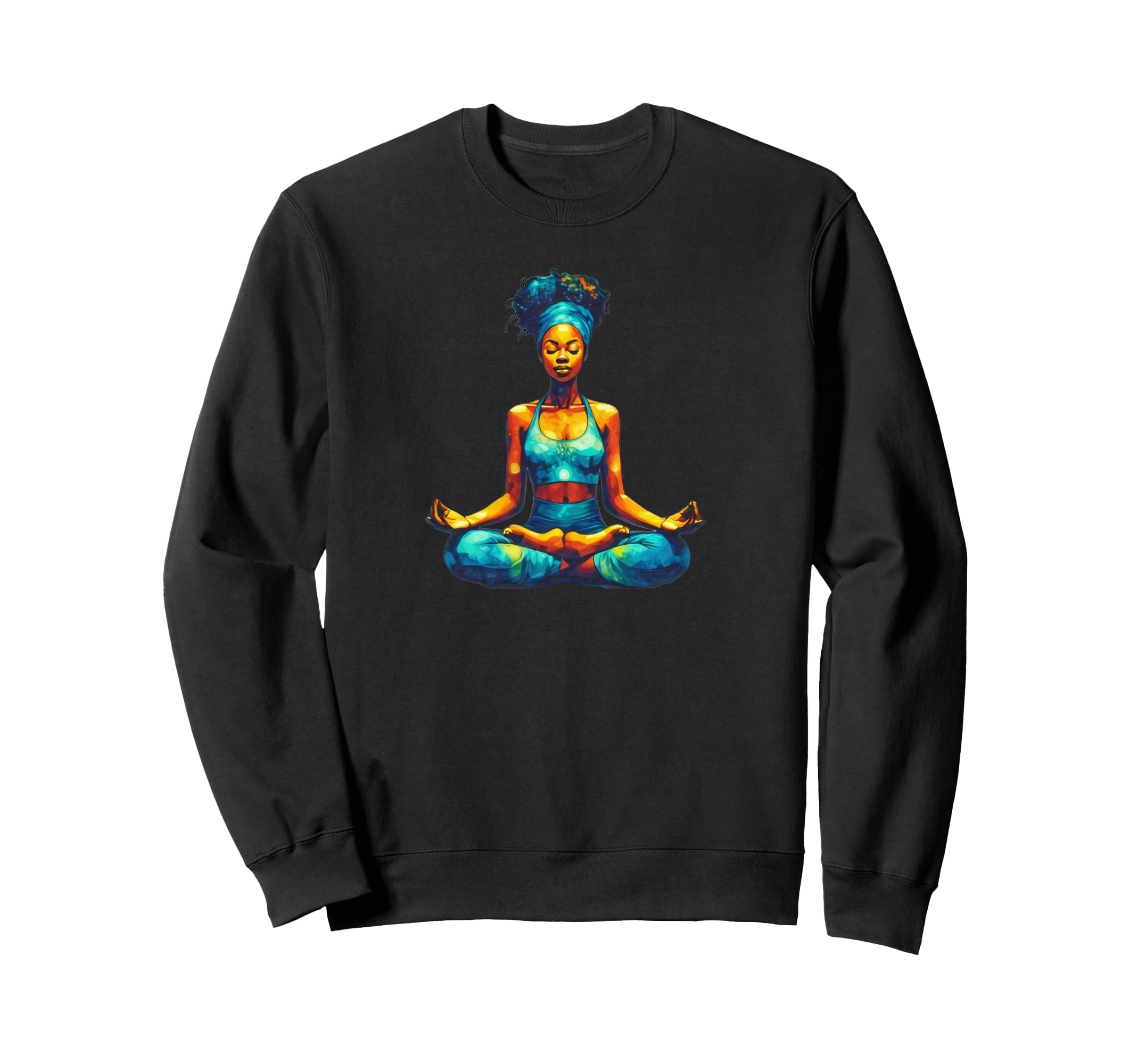 African Sister Meditation Self Sweatshirt - Aesthetic Graphic for Adults - T-Shirt, Sweatshirt, Hoodie