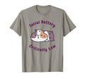 Social Battery Critically Low Guinea T-Shirt - Unique Graphic for Adults - T-Shirt, Sweatshirt, Hoodie