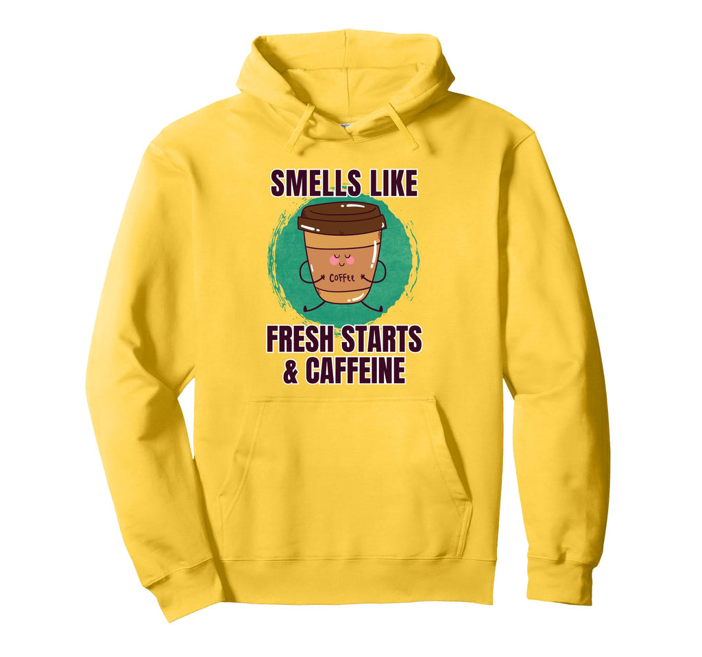 Funny Coffee Yoga Mindfulness Caffeine Hoodie - Minimalist Print Unisex - T-Shirt, Sweatshirt, Hoodie