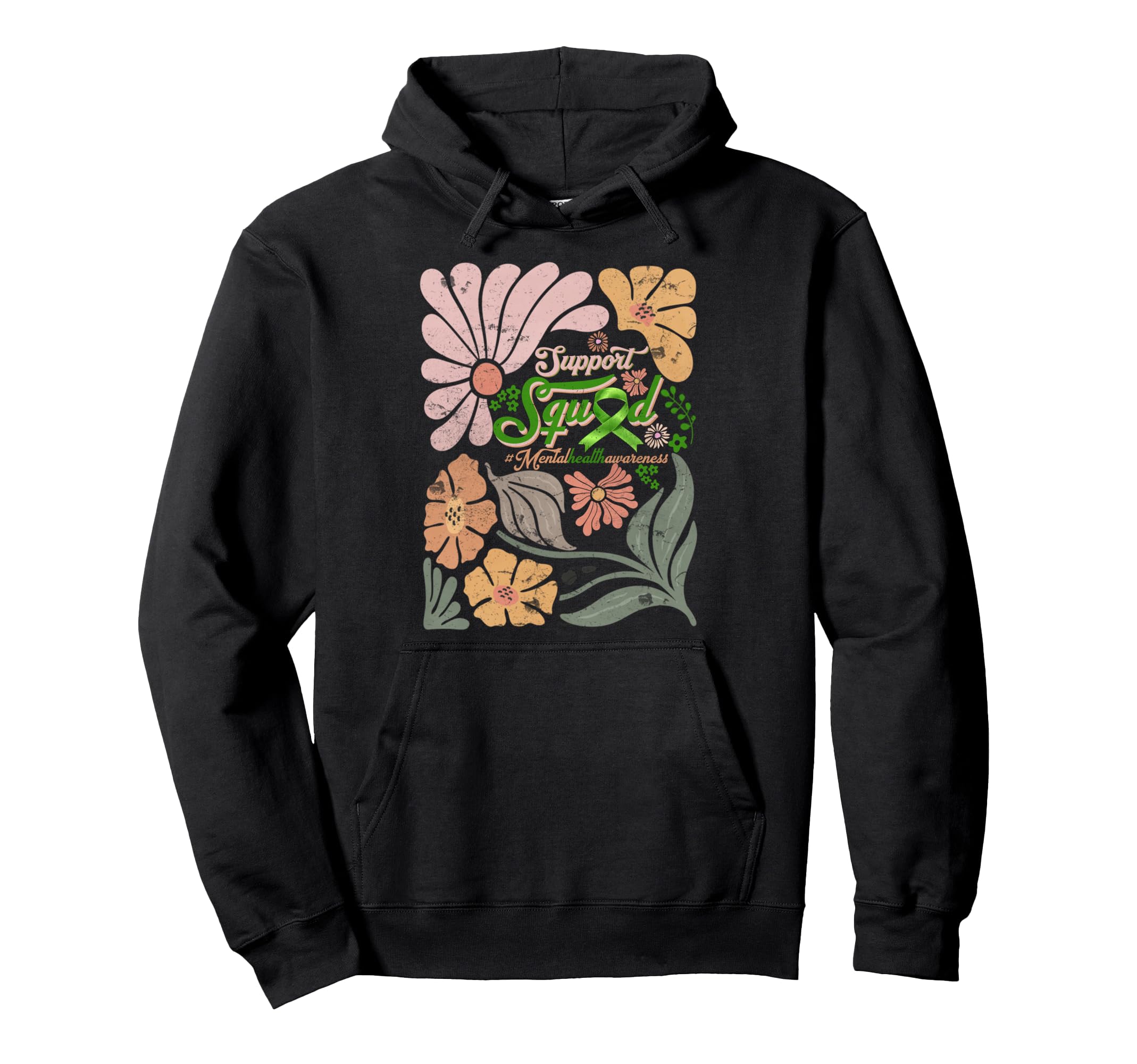 Boho Support Squad Sunflower Hair Hoodie - Novelty Apparel for Adults - T-Shirt, Sweatshirt, Hoodie