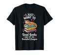 I Just Want To Read Books And Pet My T-Shirt - Fun Novelty Design Unisex - T-Shirt, Sweatshirt, Hoodie