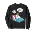 Funny Overthinker Unicorn Midnight Sweatshirt - Aesthetic Graphic Unisex - T-Shirt, Sweatshirt, Hoodie