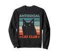 Antisocial Cat Club Introvert Cat Sweatshirt - Custom Art Print Men Women - T-Shirt, Sweatshirt, Hoodie