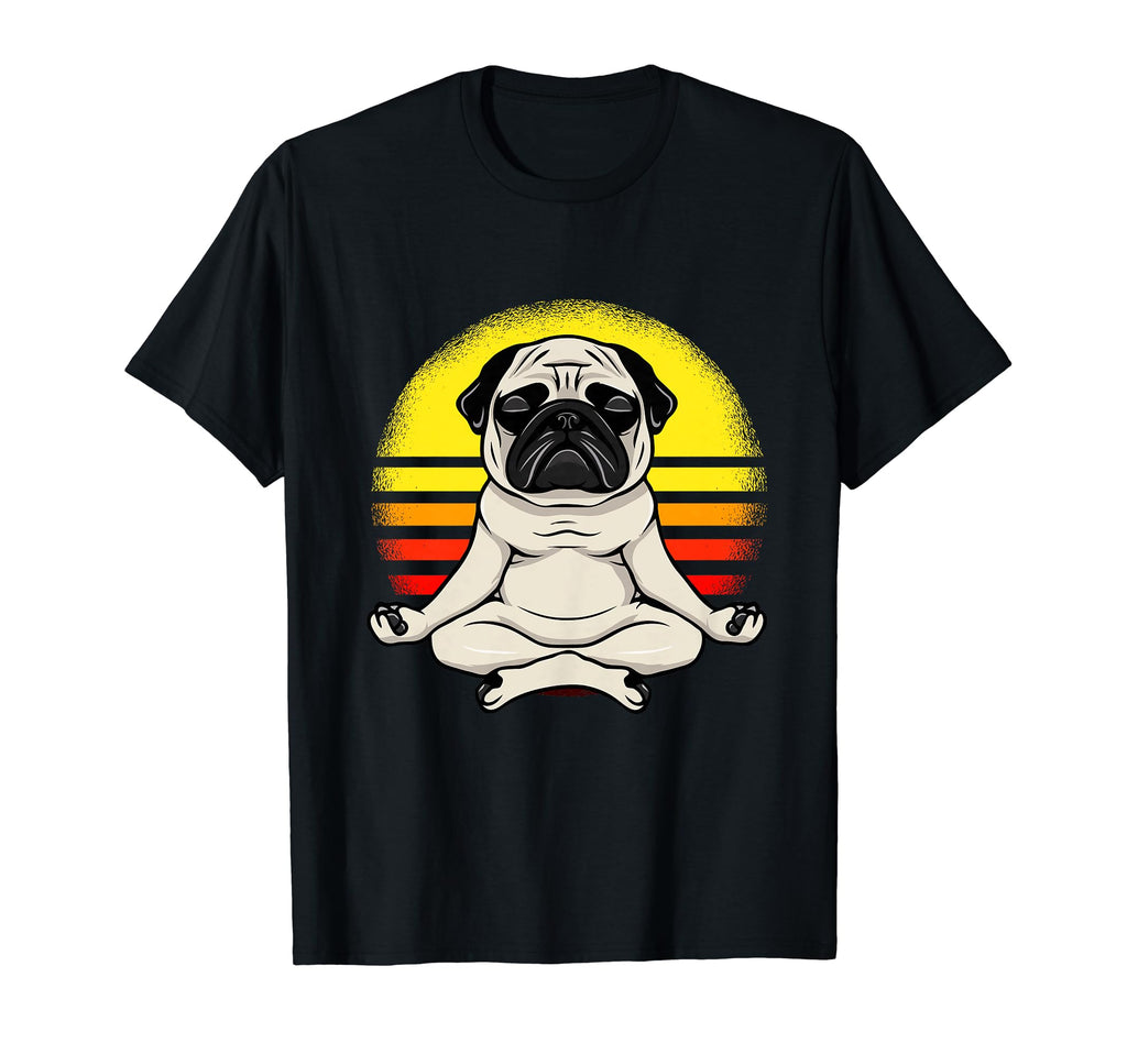 Meditating Pug During Yoga Meditation T-Shirt - Novelty Apparel Unisex - T-Shirt, Sweatshirt, Hoodie