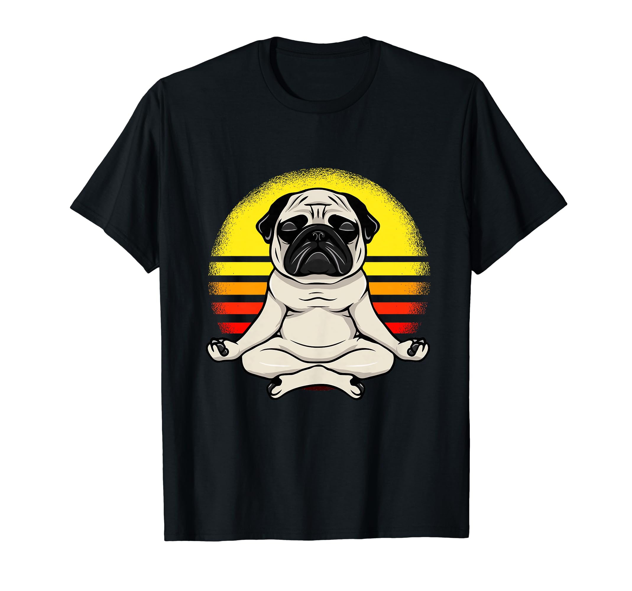 Meditating Pug During Yoga Meditation T-Shirt - Novelty Apparel Unisex - T-Shirt, Sweatshirt, Hoodie
