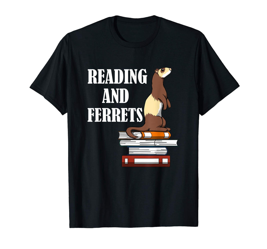 Reading And Ferret Rodent Book T-Shirt - Aesthetic Graphic for Adults - T-Shirt, Sweatshirt, Hoodie