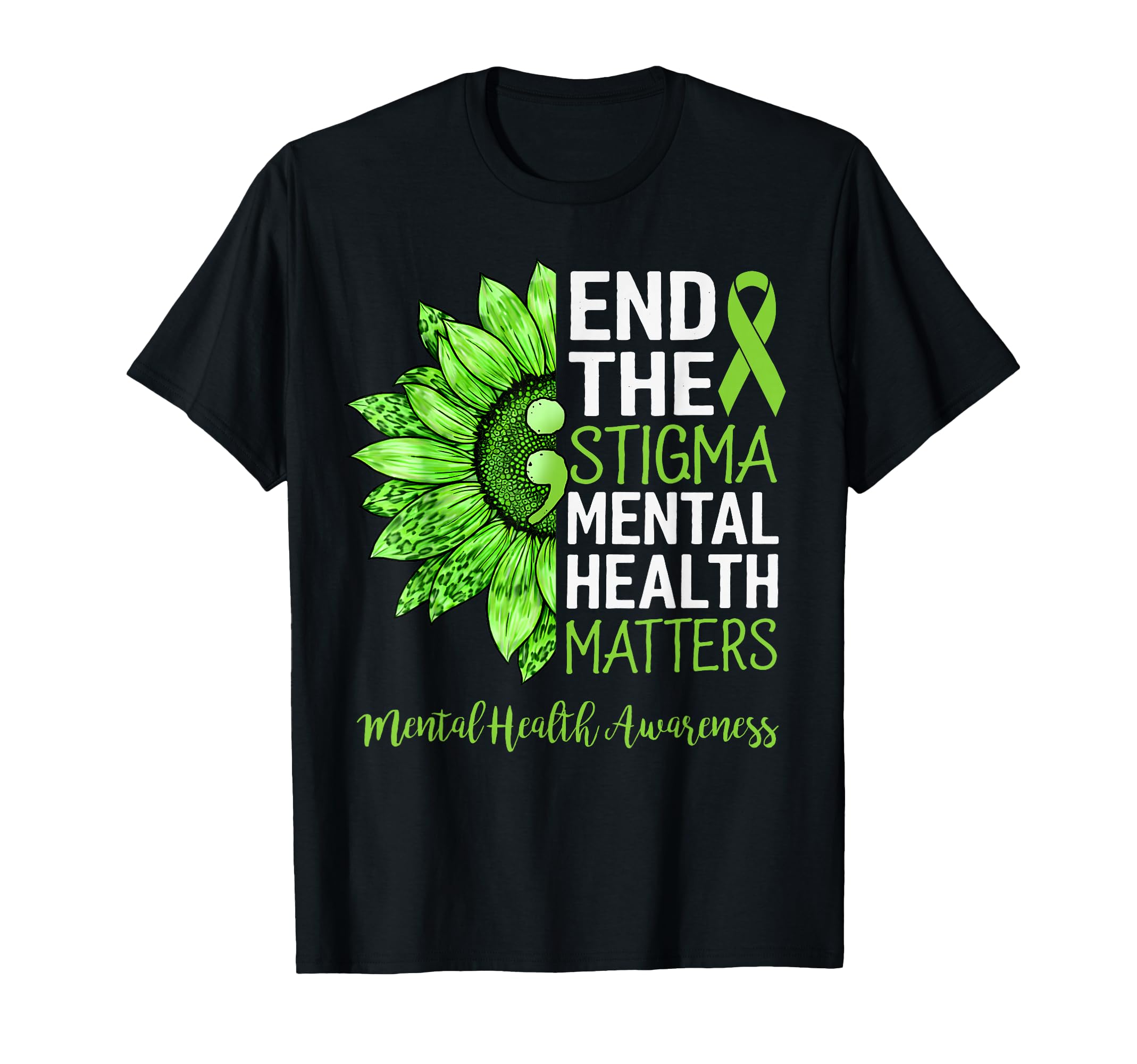 End Stigma Mental Health Matters T-Shirt - Casual Everyday Wear for Adults - T-Shirt, Sweatshirt, Hoodie