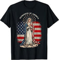 Patroness of The USA Blessed Virgin Mary Catholic Art T-Shirt Unisex T-shirt, Sweatshirt, Hoodie, Long Sleeve Tee - T-Shirt, Sweatshirt, Hoodie