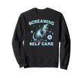 Screaming Is Self Care Possum Sweatshirt - Casual Everyday Wear Unisex - T-Shirt, Sweatshirt, Hoodie