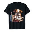 Book Dog Bibliophile Doglovers T-Shirt - Unique Graphic Unisex - T-Shirt, Sweatshirt, Hoodie